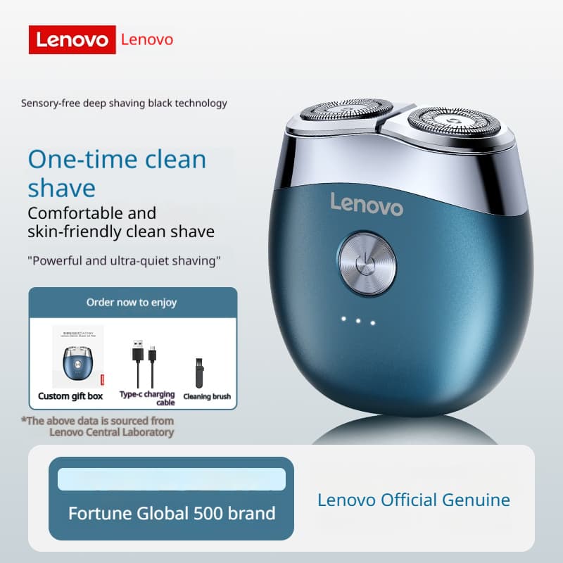 Lenovo A3M Barbeador Elétrico Portátil Para Homens IPX7 À Prova D'água Molhado Seco Rotativo Navalha Máquina De Barbear