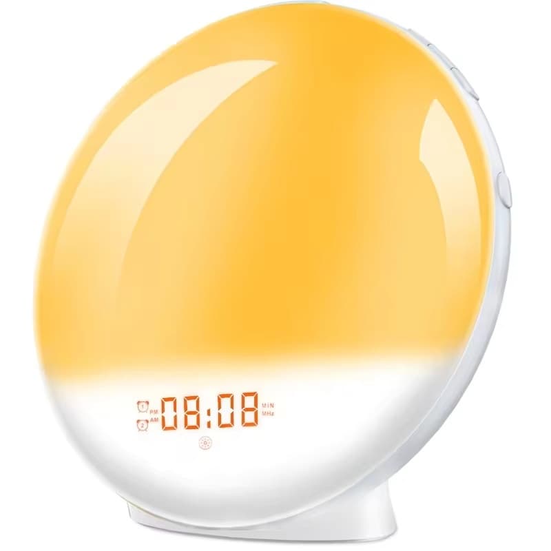 Pôr Do Sol/Sunrise Simulação Relógio Digital Acordar Luz Despertador Com Noturna Rádio FM Relógios De Mesa Niditon