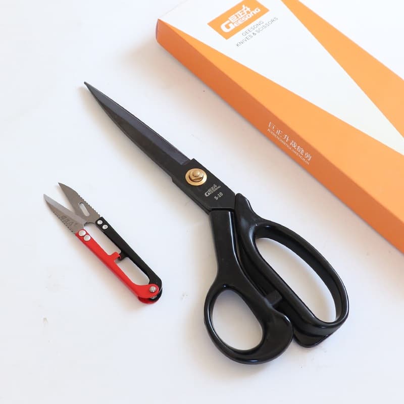 Tesoura de alfaiate 10 Polegada tesoura de aço PVC de corte preto tesoura de costura DIY
