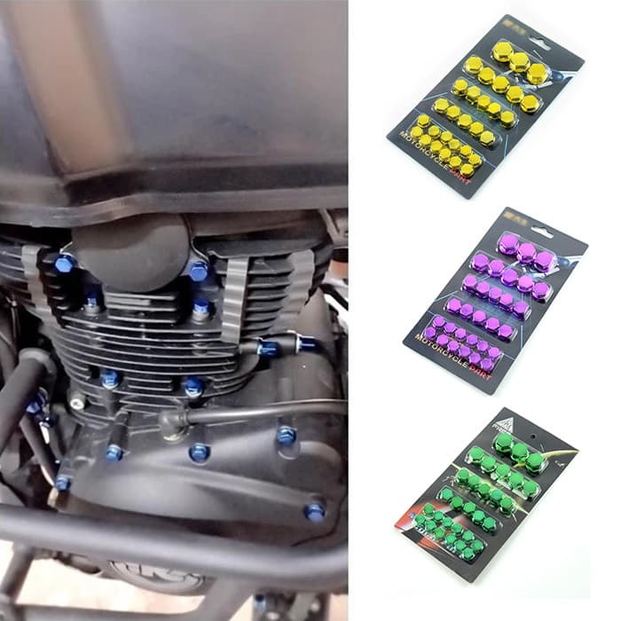 Decorações elétricas plásticas da tampa do parafuso da cor dos acessórios da modificação da motocicleta