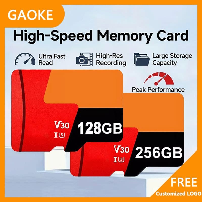 Cartão de memória SD em miniatura à prova d'água 128GB 256GB 512GB Classe 10 Cartão de memória de alta velocidade