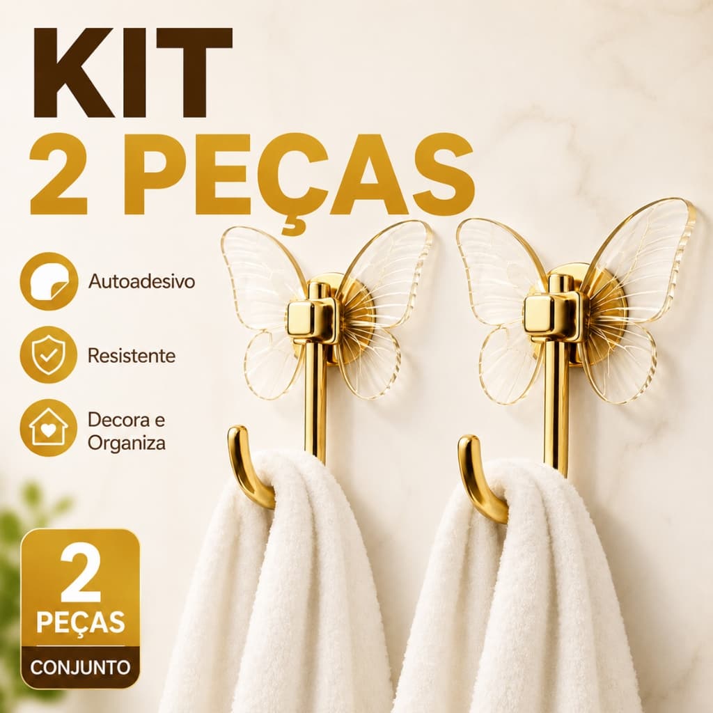 Kit 2/4/8 Gancho Decorativo Borboleta Acrílico De Revestimento Chapéu Cachecol Perfuratriz De Saco De Lenço Suporte De