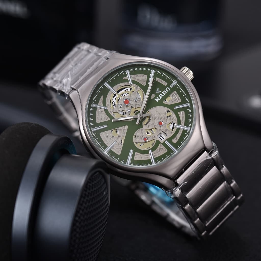 Radar fosco oco disco azul relógio masculino calendário janela 50m à prova dwaterproof água negócios Casual relógio de p