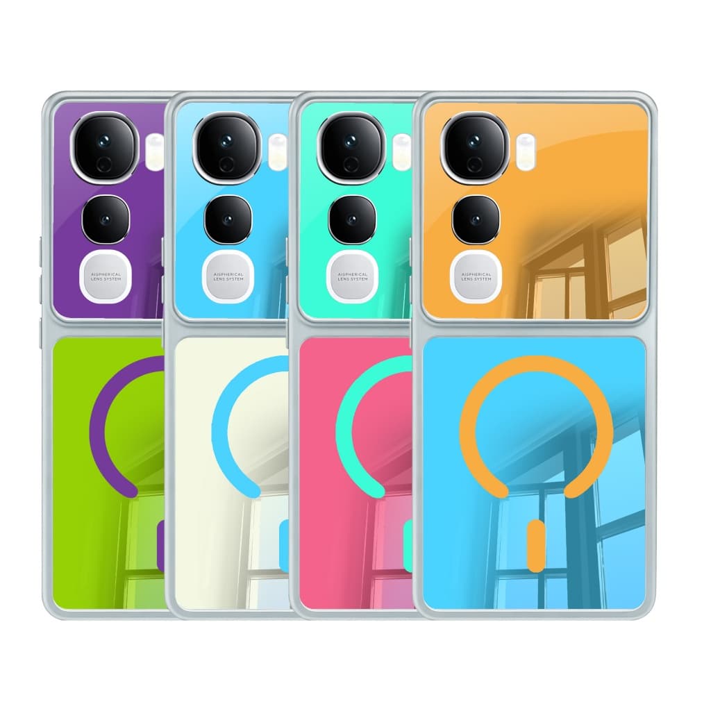 Capa De Telefone Fosca Com Colagem Colorida Para VIVO Y200 Y300 Y400 Pro X200 X300 FE 4G 5G , Proteção Contra Arranhões