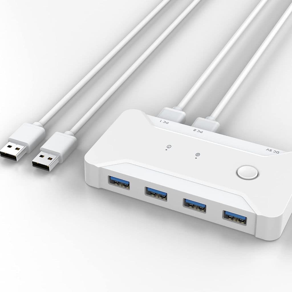 Seletor De Interruptor USB 3.0 , 4 Portas , Switcher 2 Computadores , KVM Para Scanner De Impressora De Mouse E Teclado