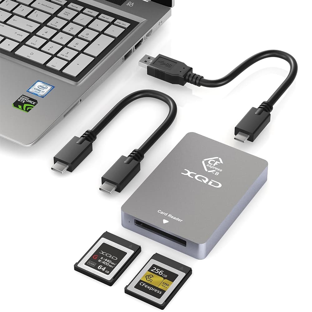 Leitor De Cartão XQD E CFexpress Tipo B USB 3.2 10 Gbps Memória Para CF Express , Sonyy G/M Mark Lexar 2933x/1400x