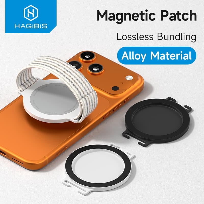 Hagibis Adaptador De Remendo Magnético Adesivo Para Kits De Pacote Magsafe Power Bank SSD Gabinete DAC Amp Pulseira Supo
