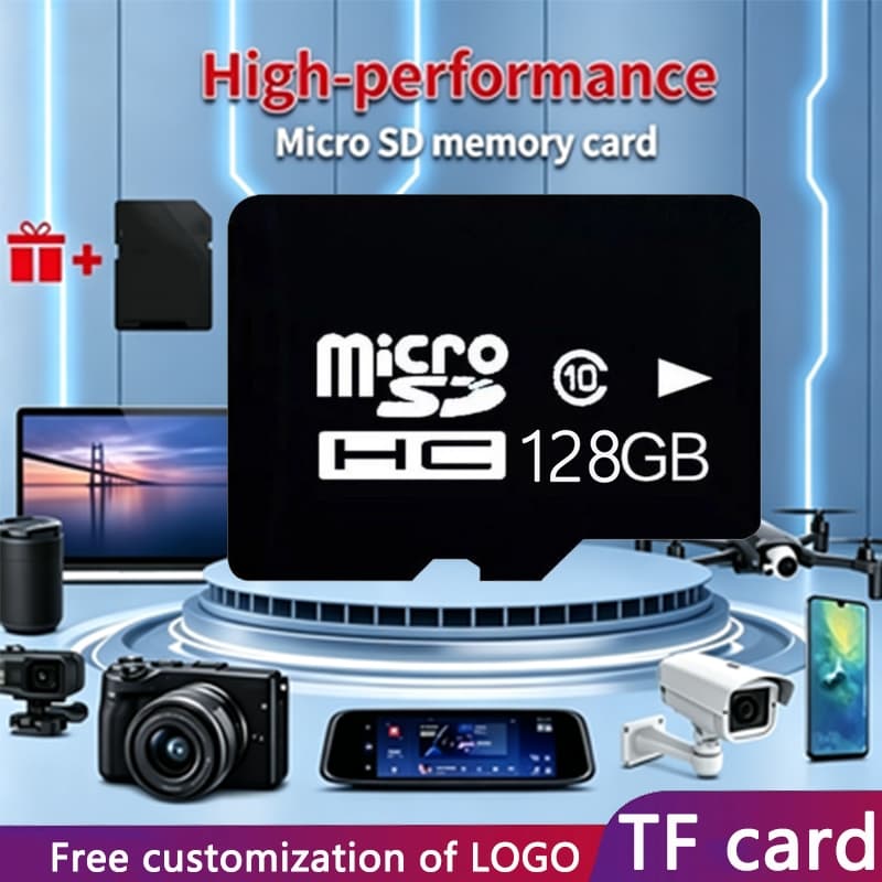 Cartão de memória SD/TF em miniatura de alta velocidade classe 10 128 GB-512 GB Cartão de memória à prova d'água