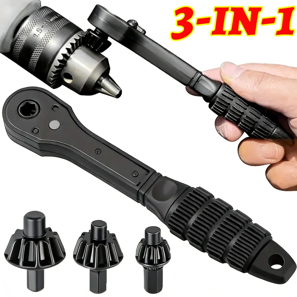 Conjunto de 4 chaves de mandril de ferro para furadeira