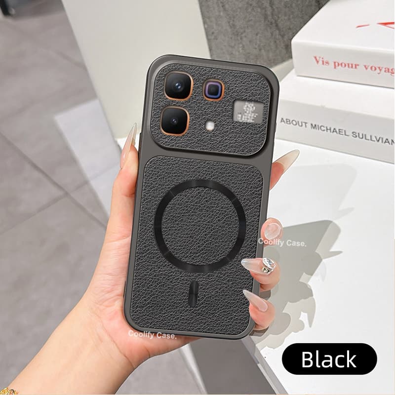 Capa Magnética Para infinix Note 60 Pro Note60 5G Couro Sedoso Anti-Queda De Telefone Luxuosa À Prova De Choque