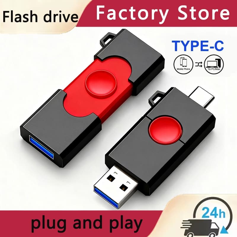 Unidade Flash dois em um TYPE-C 128 GB 512 GB 2 TB USB3.1 Transmissão de alta velocidade
