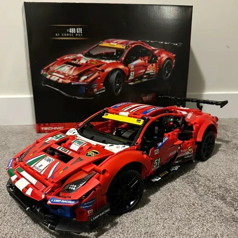 Técnica 488 GTE AF Corse # 51 42125 Champion GT Series Sports Race Car Kit De Modelo Colecionável Exclusivo Para Adultos