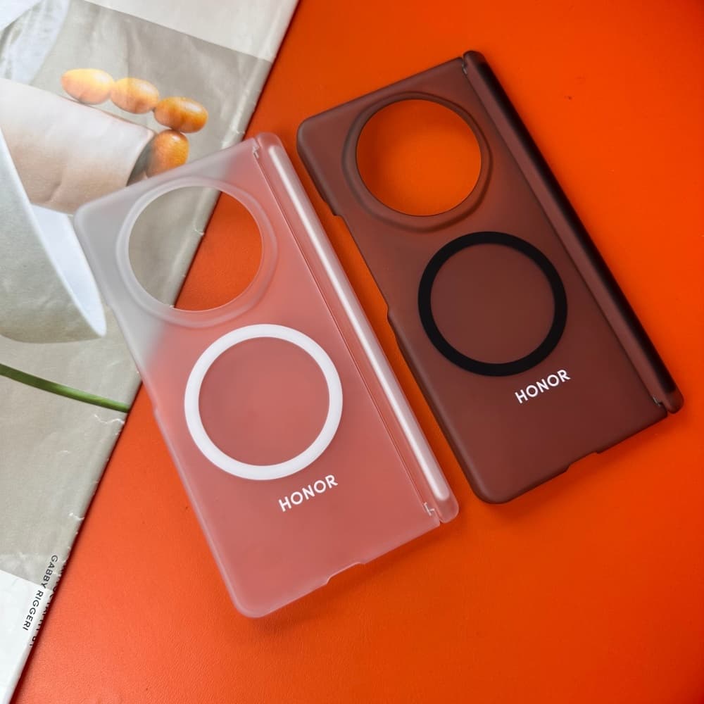 Fosco Transparente Magnético De Carregamento Sem Fio Capa De Telefone Dobrável À Prova De Choque Protetora De PC Rígido