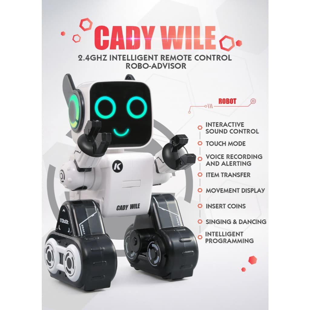 Crianças programação inteligente robô de controle remoto R4 cantando dança Storytelling educação precoce quebra-cabeça i