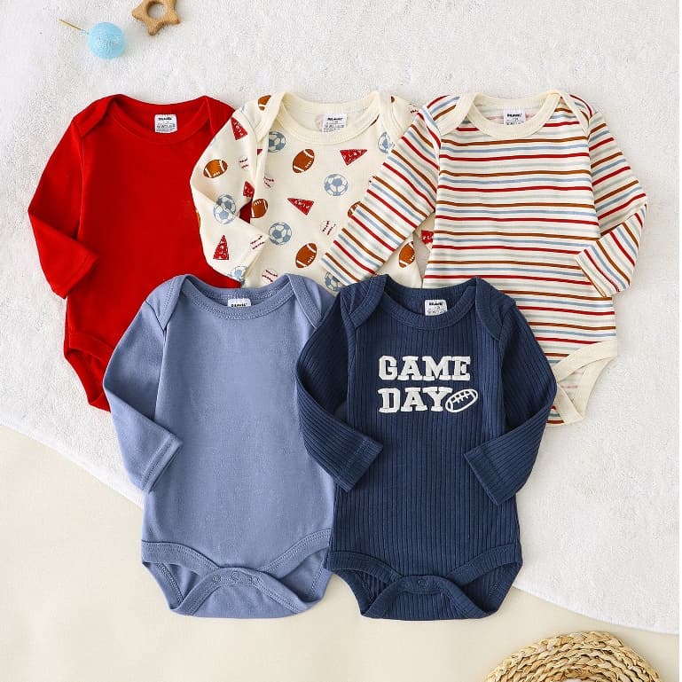 Lucky baby Macacão de bebê quatro estações roupas para recém-nascidos macacão de bebê verão algodão manga compr