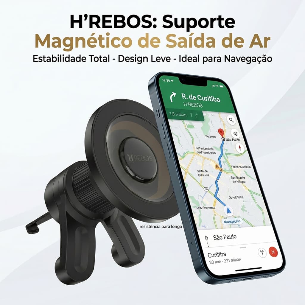 HREBOS x HEYOO Suporte magnético para telefone para carro, carro privado firme e seguro/rede, carro aproximado dedicado