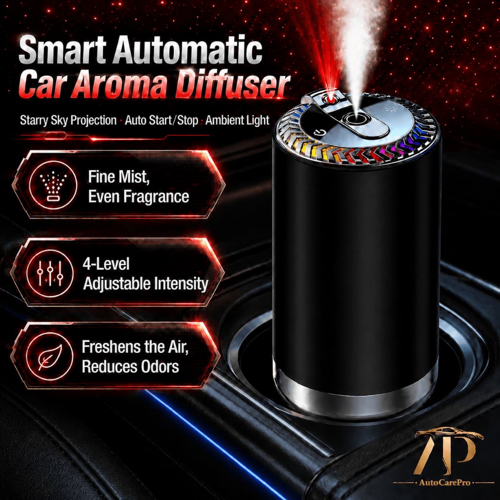 Difusor Aromático Automotivo Inteligente Recarregável com Spray Automático para Carro e Casa