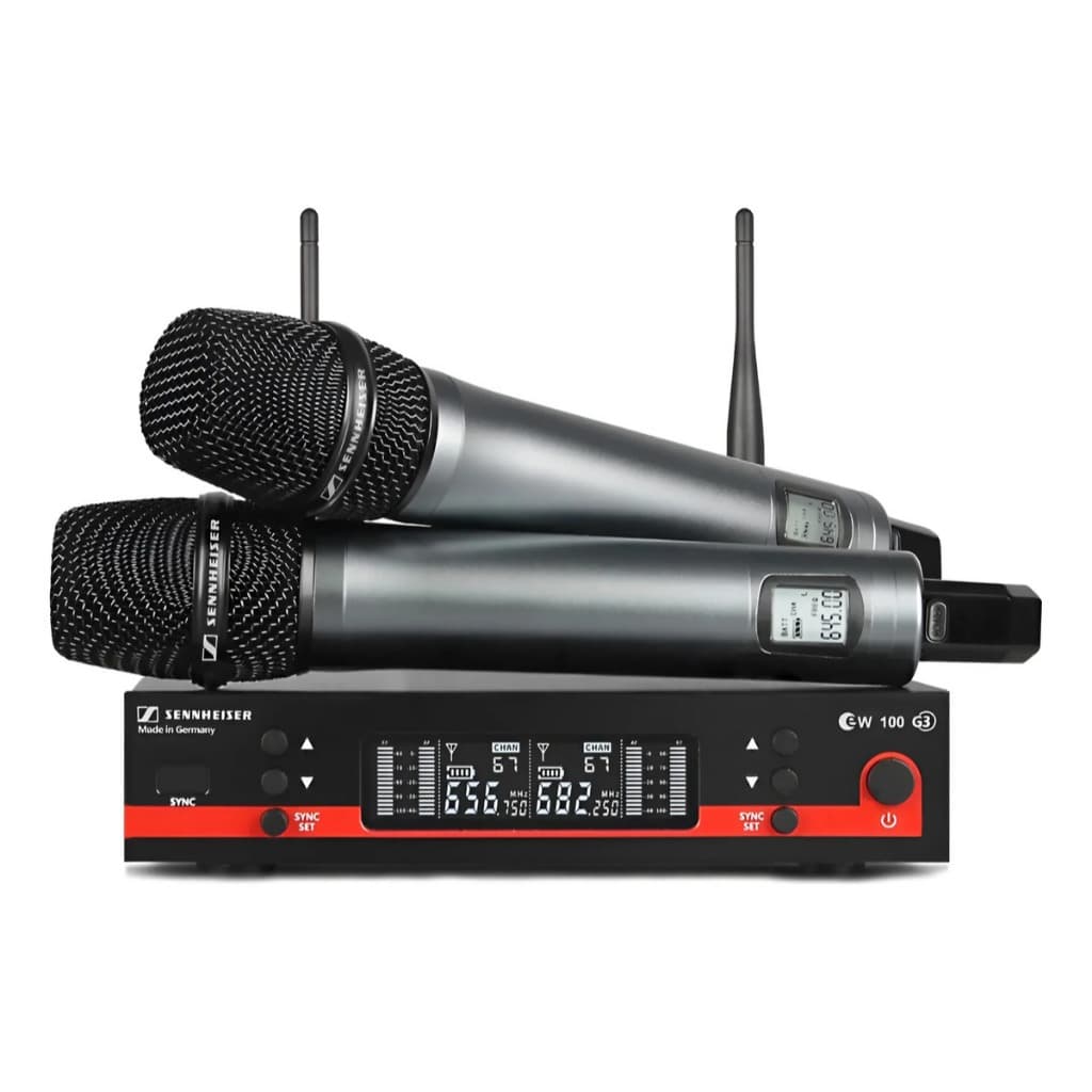 Kit De Microfone Sem Fio De Canal Duplo Sennheiser Ew100 G3