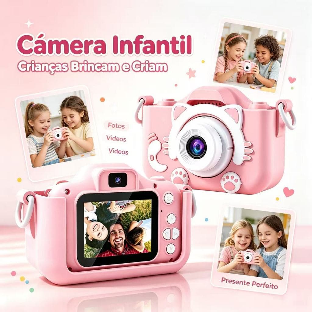 Câmera Digital infantil Mini câmera infantil com função de câmera de videogame