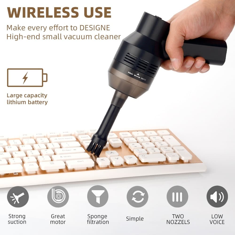 Mini Aspirador De Pó Para Computador USB Limpador De Teclado PC Laptop Escova Kit De Limpeza De Poeira