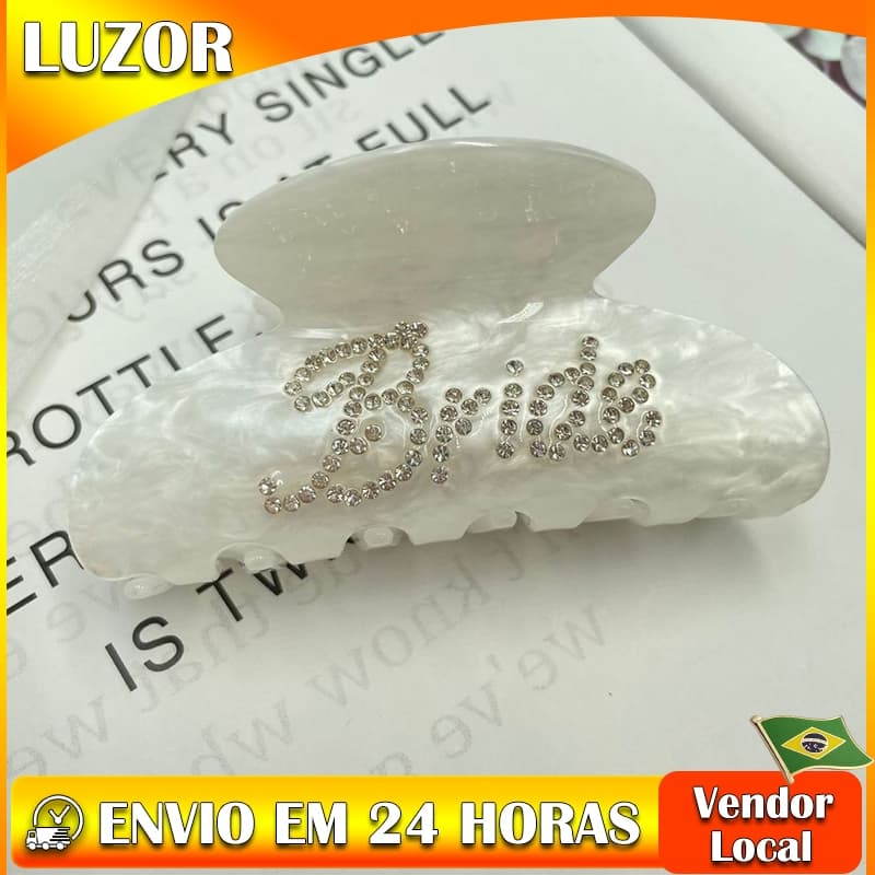 Material de acetato High-End sentimento Grab clip simples volta cabeça placa grampo de cabelo jóias moda diamante-cravej