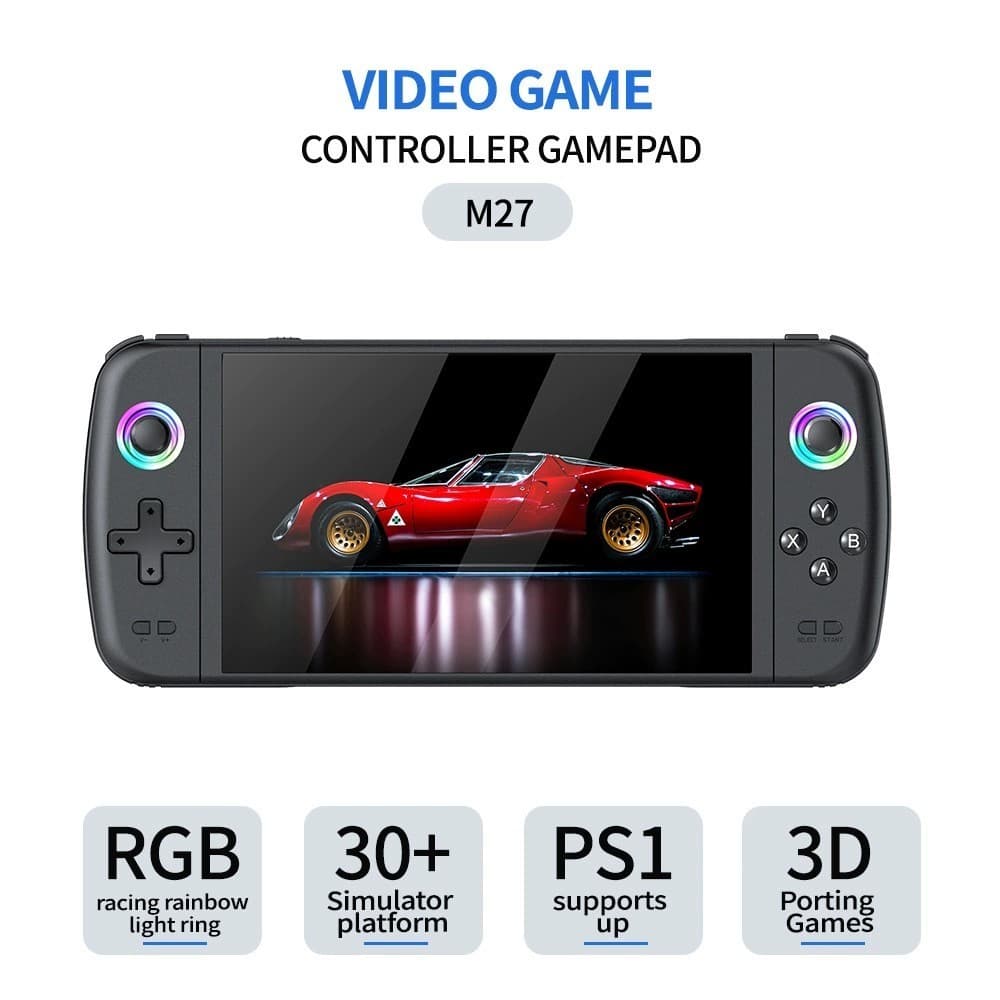 Console de jogos portátil M27, versão Horizontal, tela de 23cm, saída hd, tela grande, ação nostálgica, tiro, luta, cons