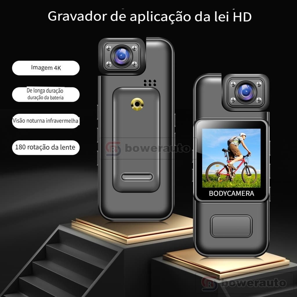 Câmera Mini Portátil com Tela, Visão Noturna Infravermelha, Clip de Bolso Gravador SX-M11
