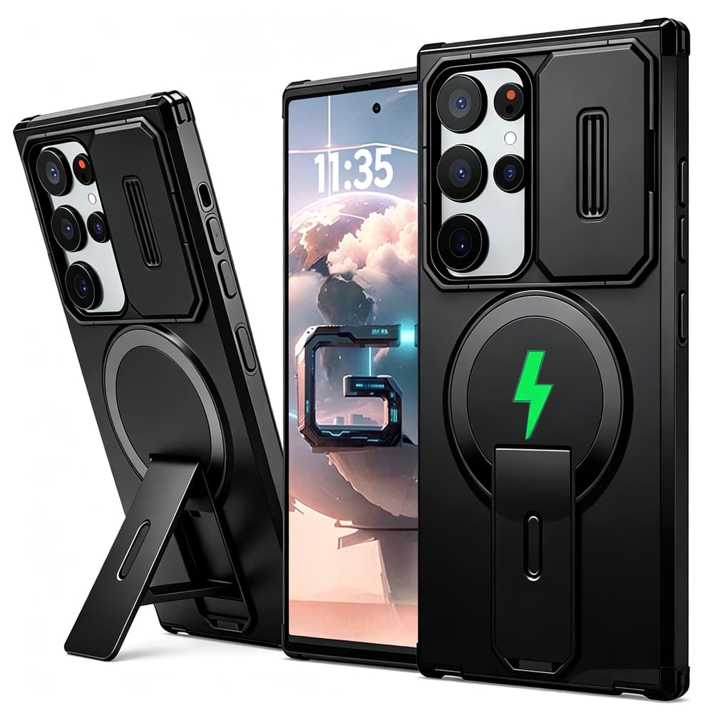 Caso rígido resistente a choques com suporte Para Galaxy S26 Ultra S26 Fe S25 Ultra S24 Ultra A17 A57 A16 A56