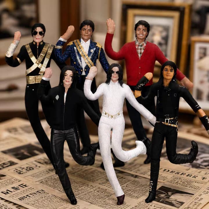 Michael Jackson Boneca Dobrável Abstrata 28cm Fio Embutido Posable Figura De Pelúcia Multi Roupas Clássicas Coleção De F