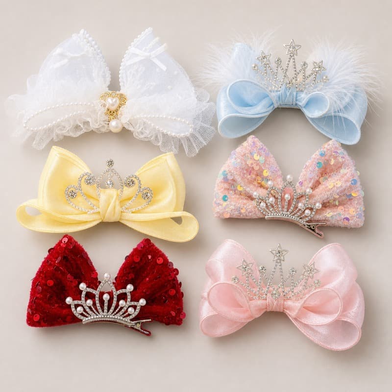 2 Pacotes Coroa Princesa Tiara Arco Infantil Acessórios De Cabelo Meninas Pequena Menina Azul Grampo