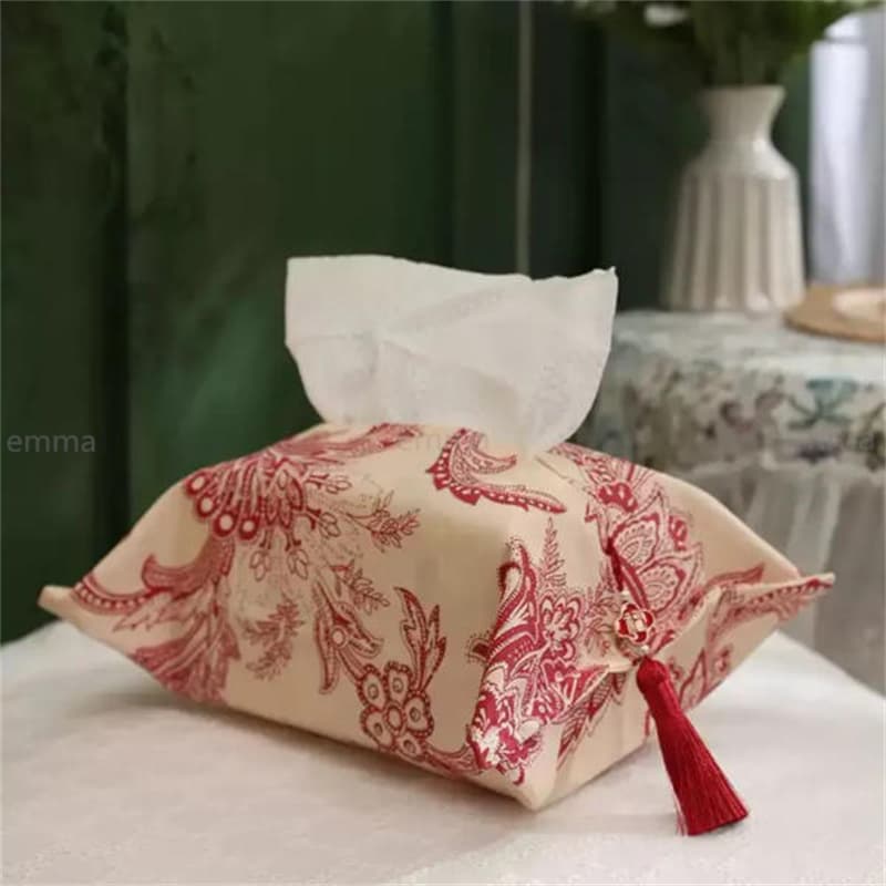 Antigo Floral Impressão Borla Algodão Pano Capa De Tecido Casa Quarto Sala Estar Jantar Mesa Titular