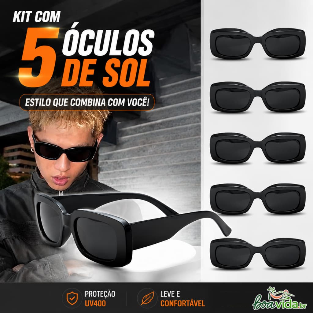 KIT 5 - 15 ÓCULOS RETRÔ FESTA FORMATURA CASAMENTO EVENTO COR PRETO