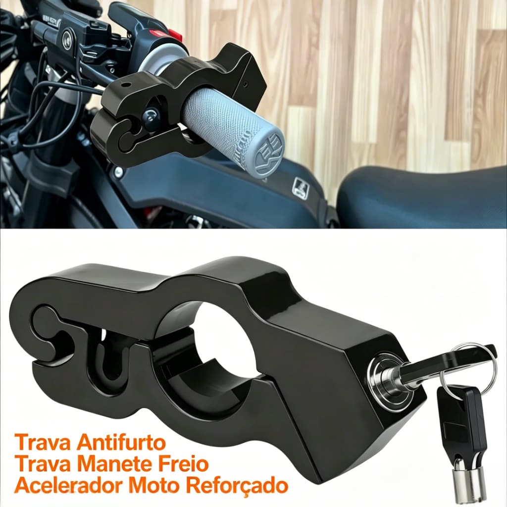 Trava Antifurto Trava Manete Freio Acelerador Moto Reforçado De Alta qualidade