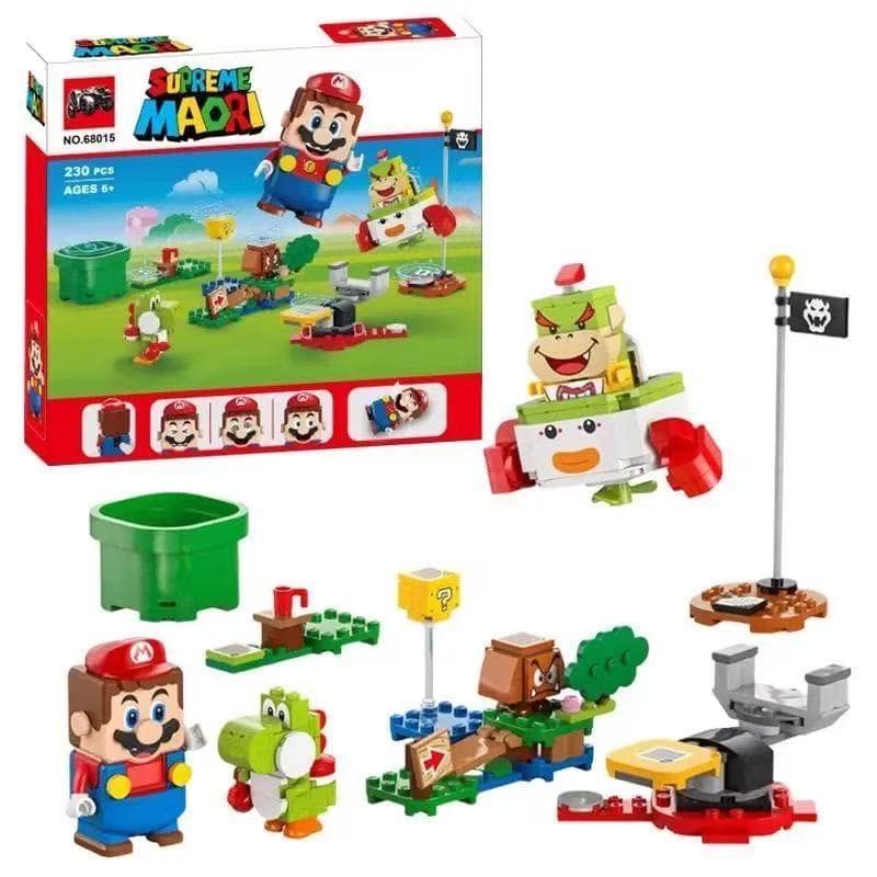 DIY série bross Luigi super aventura 71493 Modelo Criança brinquedos educativos decoração presente