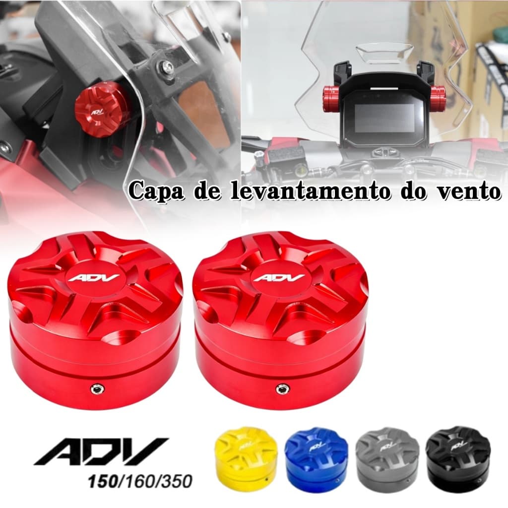 Adequado para Honda ADV150 ADV160 ADV350 Tampa de elevação de pára-brisa de motocicleta Liga de alumínio Tampa decorativ