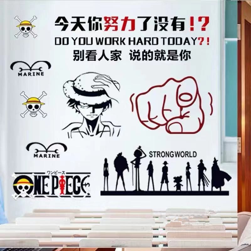 HJ180 Cartoon Anime Poster Adesivos de Parede Meninos Dormitório Papel de Parede Adesivos Decoração Dormitório Estudanti