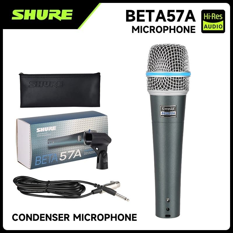 Microfone De Instrumento Supercardióide Shure Beta57A
