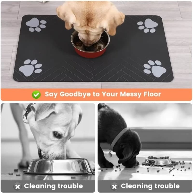 Silicone Pet Alimentação Cão Gato Tigela Esteira De Comida Antiaderente À Prova Dwaterproof Água Almofada De Alimentos P