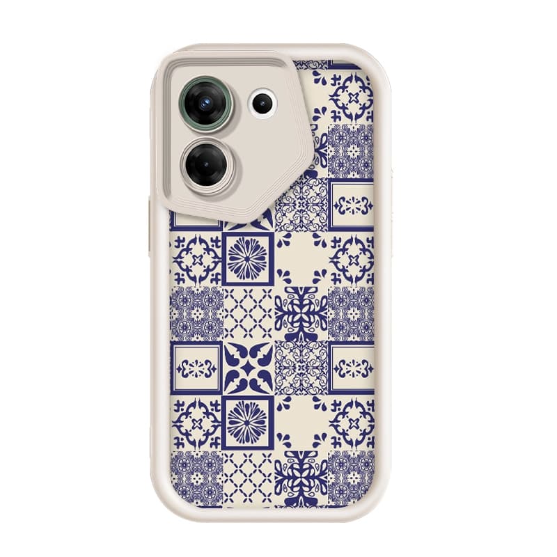 Para Tecno Camon 20 Pro 5G , Imagem De Padrão Retrô De Grade , Capa De Telefone De silicone Anti-Queda