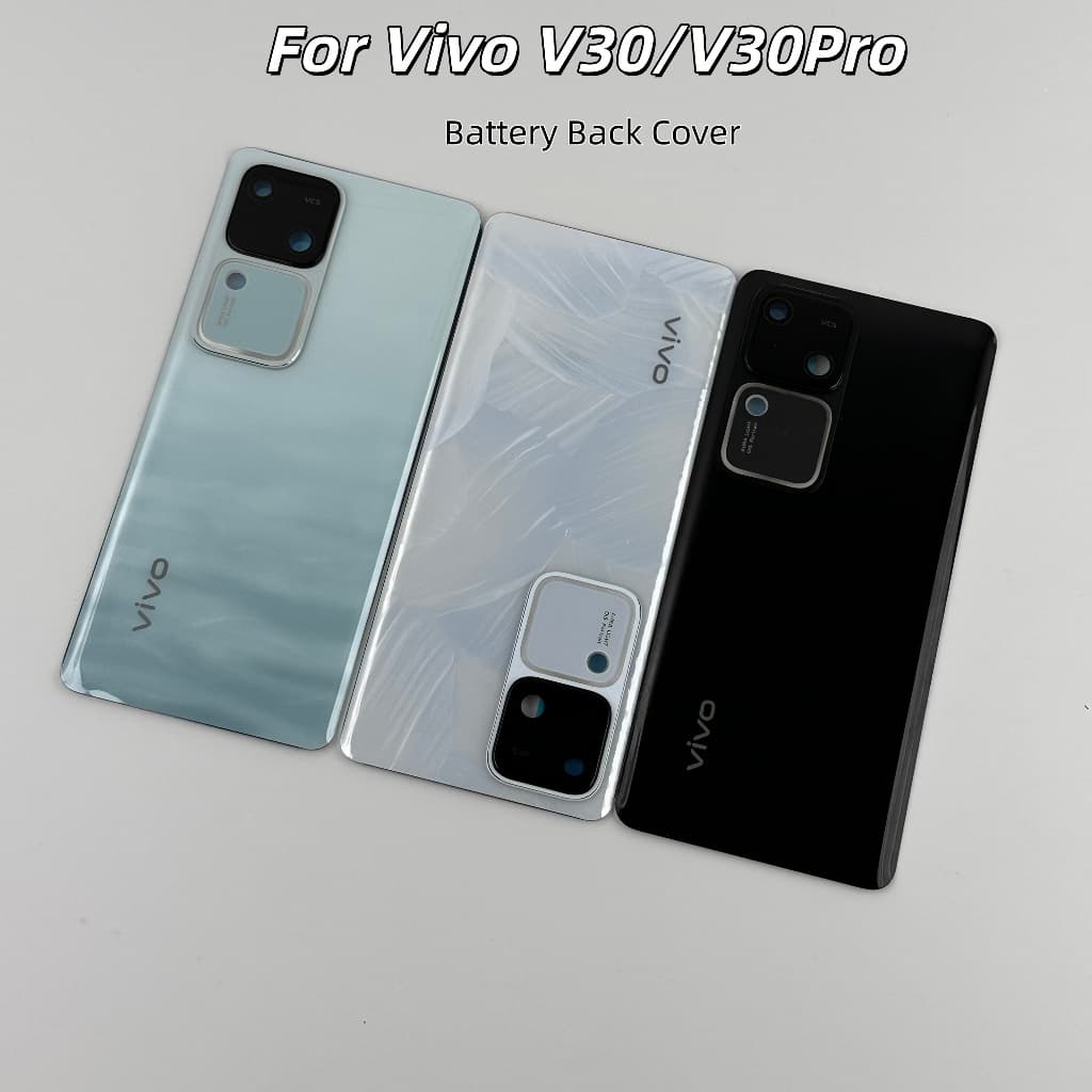 Original Para Vivo V30 V30Pro S18 S18Pro Voltar Bateria Porta Tampa De Vidro Habitação Substituição Com Lente Da Câmera