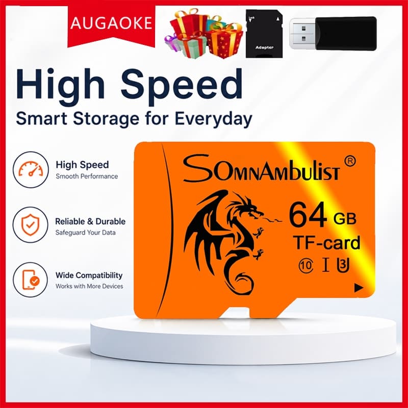 Cartão de memória SD em miniatura de alta velocidade classe 10 32GB-128GB Memória estável de grande capacidade