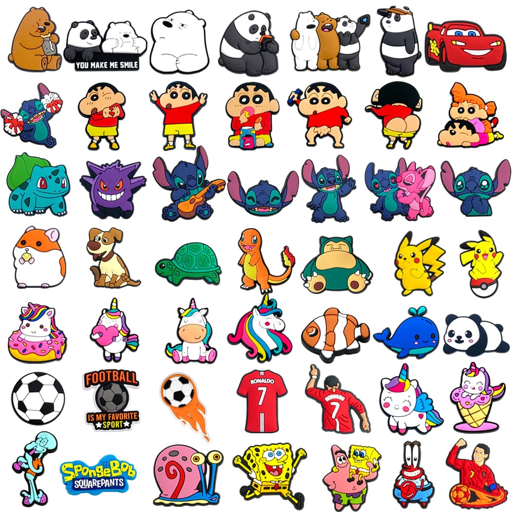 MEIDJ , Amuletos De Sapato , 49 Peças De Tamancos De Personagens De anime Fofos De Desenho Animado , Acessórios Decorati