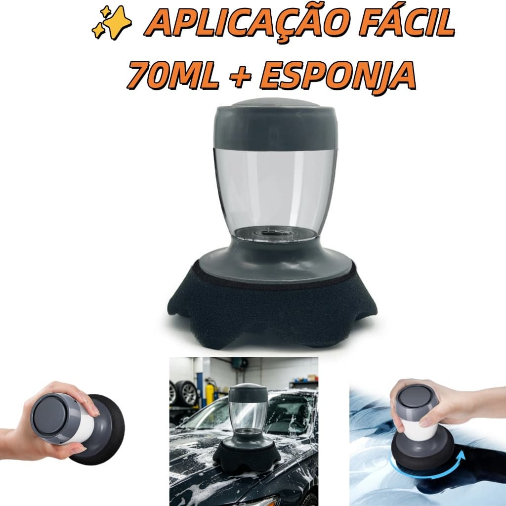 Aplicador De Pneu Pretinho Com Dispenser E Espuma Anti Sujeira