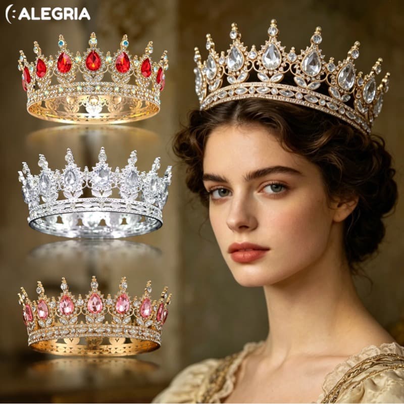 Coroa Redonda Princesa Redonda P/concurso E Festas  para Eventos Especiais Concurso e topo de bolo-ALE