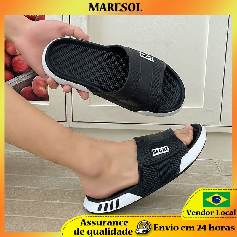 MARESOL Chinelos masculinos para uso externo, moda combinando com cores, sola macia, antiderrapante, eva, sandálias para