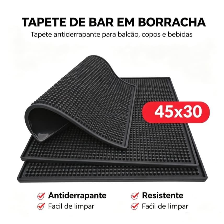 Tapete De Drenagem PVC 45x30cm Borracha Antiderrapante Para Escorredor De Louça Filtro E Descanso De Copos