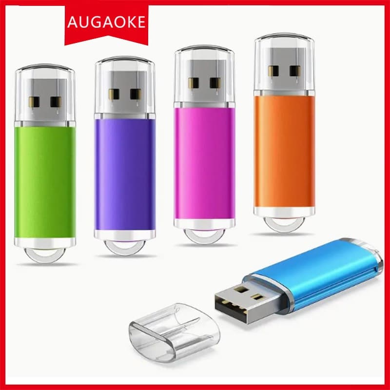 Unidade Flash USB de Metal durável 256 MB 512 MB 4 GB 32 GB caixa de lata preferida para presente