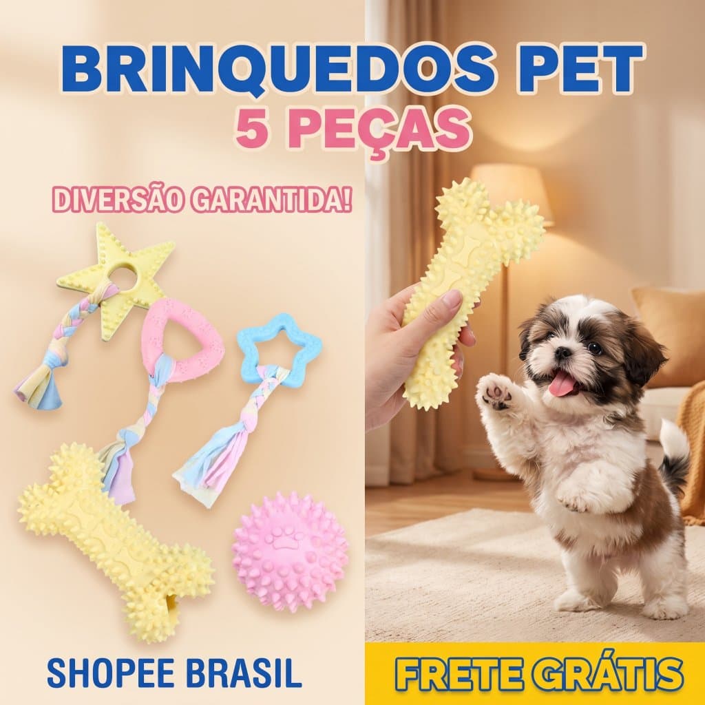 Pacote Com 5 Brinquedos Interativos Para Mastigar Cães-De Dentição Coloridos Macaron Alívio Do Tédio E De Raças Pequenas