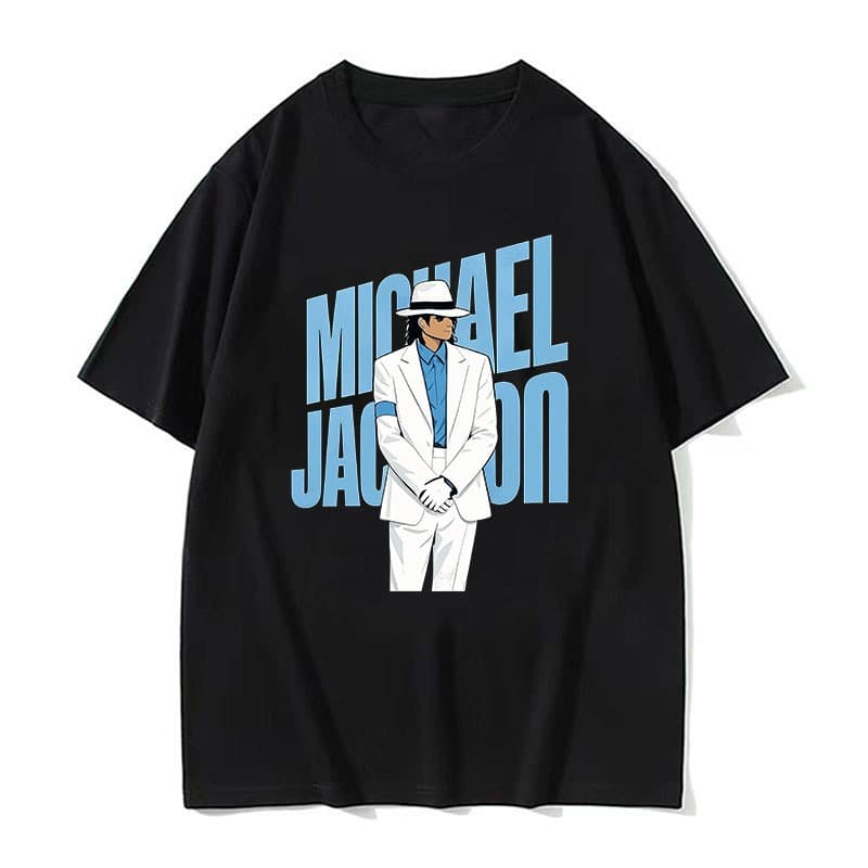 Michael Jackson Para Fã Presente Camiseta Das Mulheres Dos Homens Harajuku Oversizedunissex Manga Curta Streetwear Casai