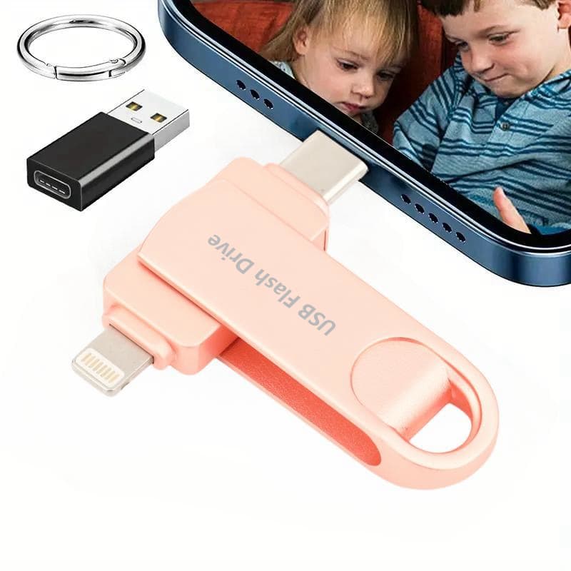 Unidade flash tipo c adequada para iPhone flash drive 2TB Interface dupla dados de vídeo fotográfico de alta velocidade